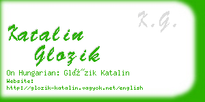 katalin glozik business card